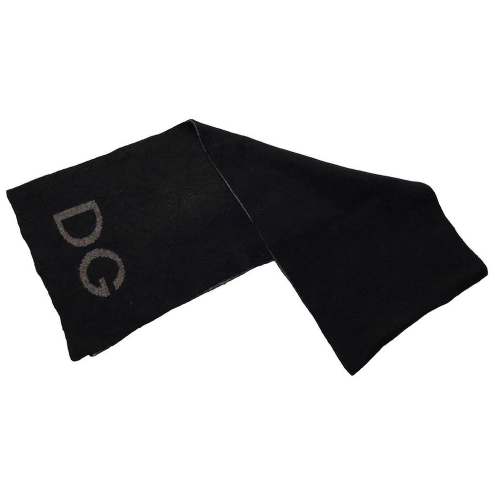 Dolce & Gabbana Black Reversible Scarf